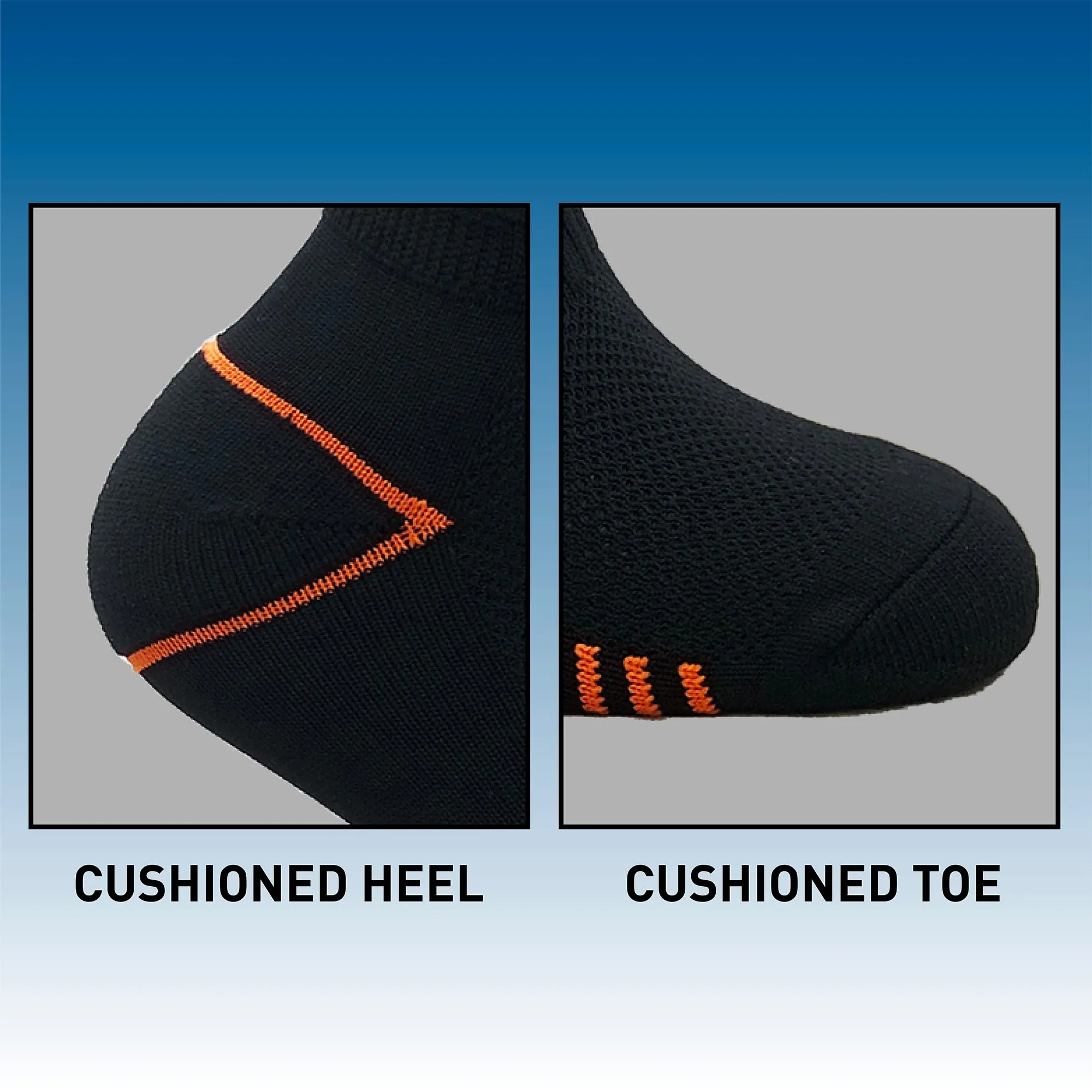 Mens 5 Pack Peformance Trainer Liner Sports Socks Black