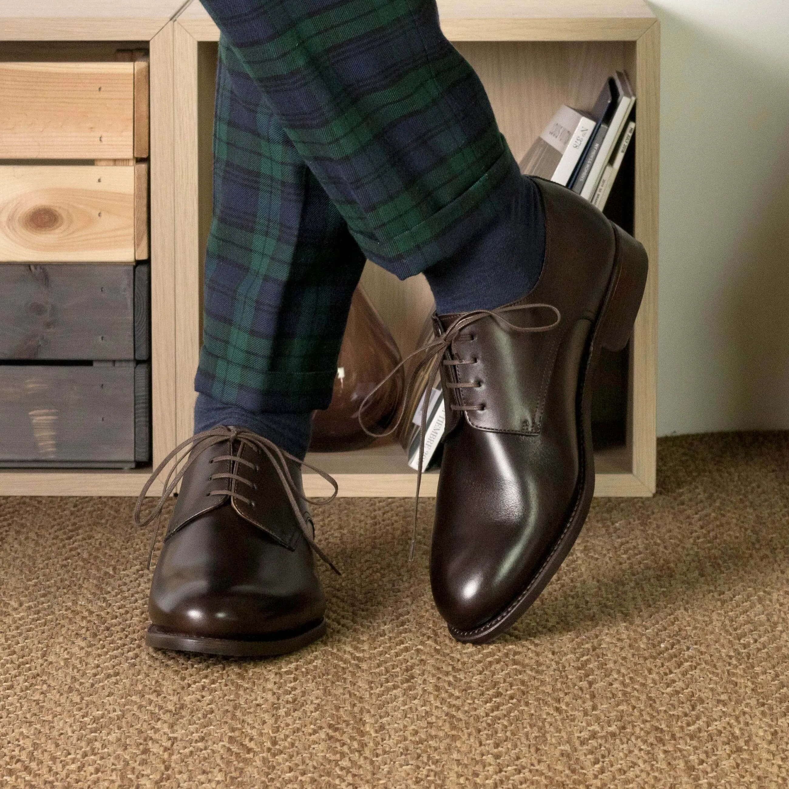 Men's Bespoke Brown Derby Shoes