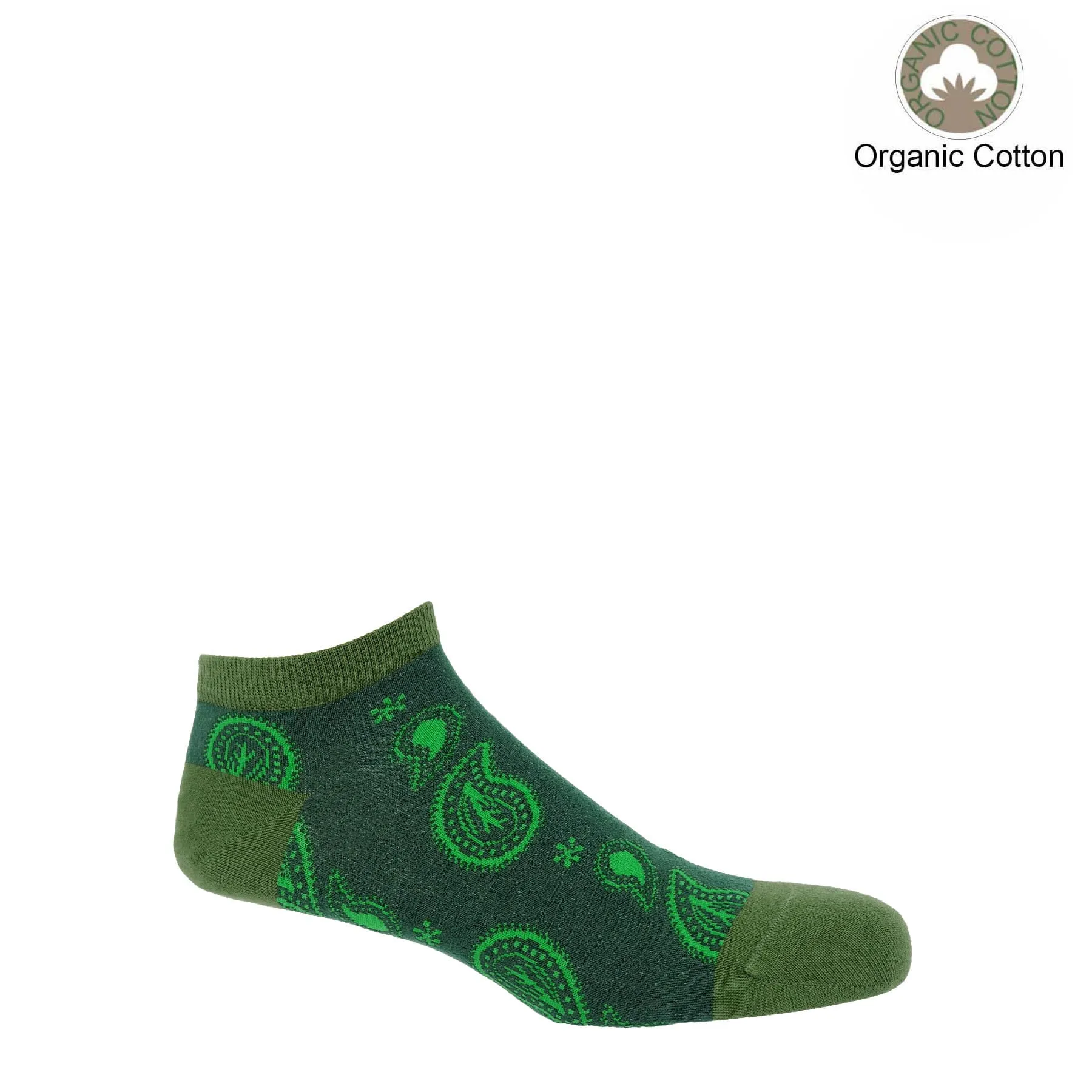 Men’s Organic Cotton Trainer Socks Bundle | Green Multi