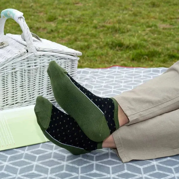 Men’s Organic Cotton Trainer Socks Bundle | Green Multi