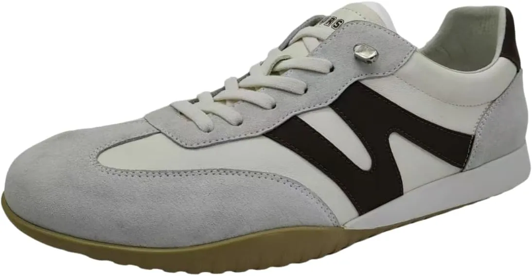 Men’s Retro Style Low-Top Sneakers, Suede Leather Casual Shoes with Gum Sole, Vintage German Trainer-Inspired Fashion Sneakers for Everyday Wear