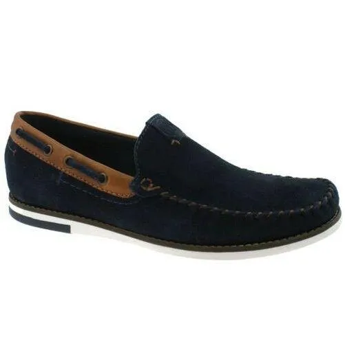 Mens Wrangler Sharky Nubuck Leather Memory Foam Slip On Loafer Shoes WM181850