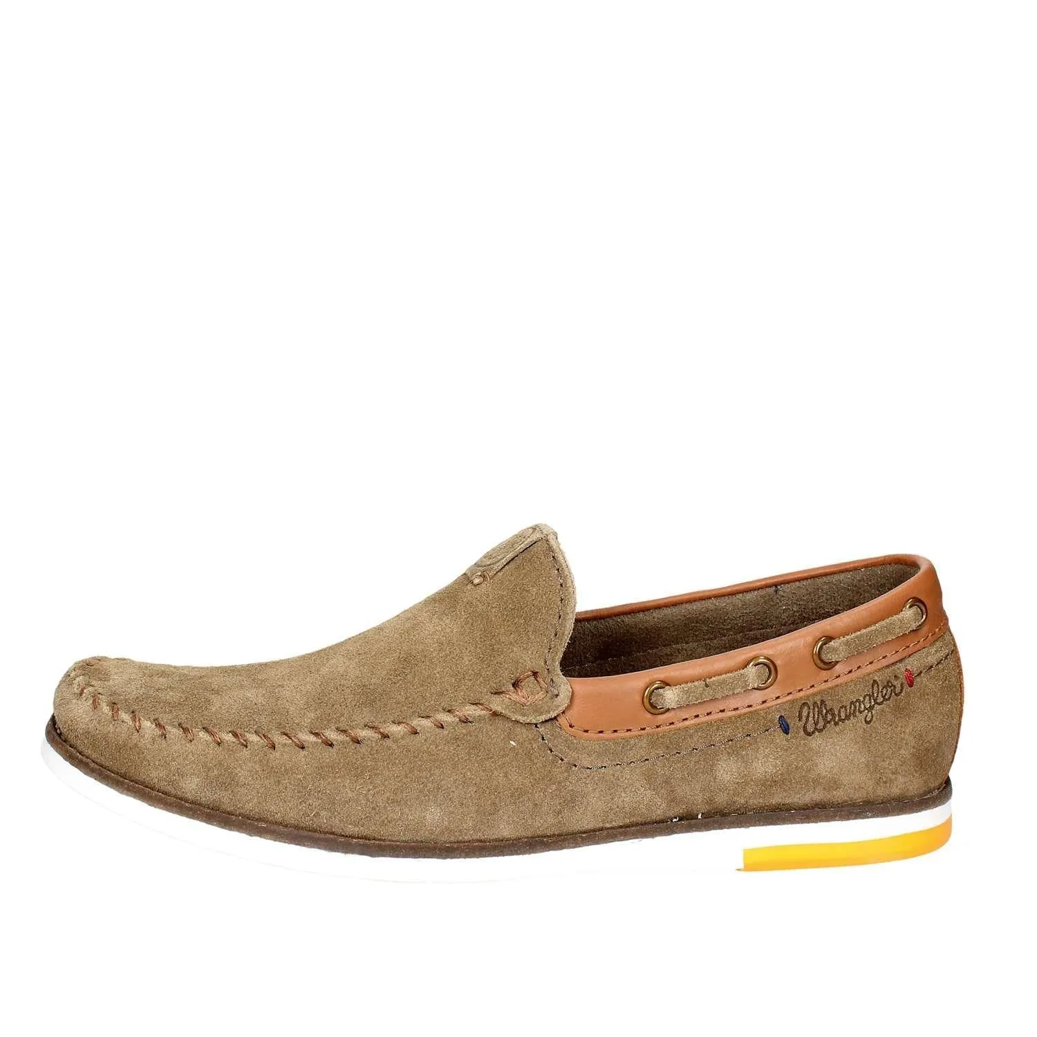 Mens Wrangler Sharky Nubuck Leather Memory Foam Slip On Loafer Shoes WM181850