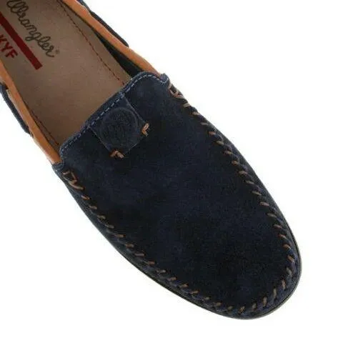 Mens Wrangler Sharky Nubuck Leather Memory Foam Slip On Loafer Shoes WM181850