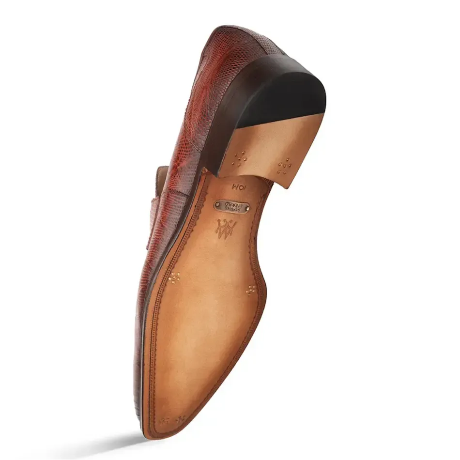 Mezlan Mayor 50121-L Sport Genuine Lizard Penny Loafers
