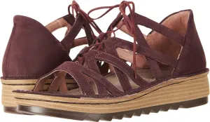 NAOT Footwear Women's Yarrow Lace up Sandal Violet Nubuck 6 M US