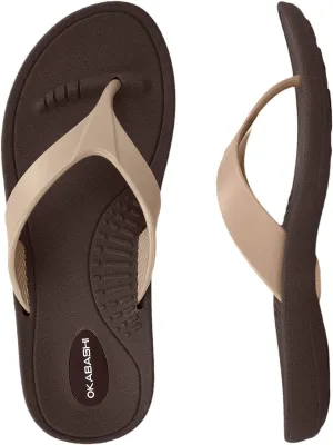 Okabashi Marina Women Open Toe Synthetic Silver Thong Sandal