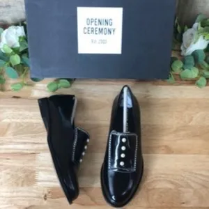 Opening Ceremony Leah Imitation Pearl Oxford Black Size 35