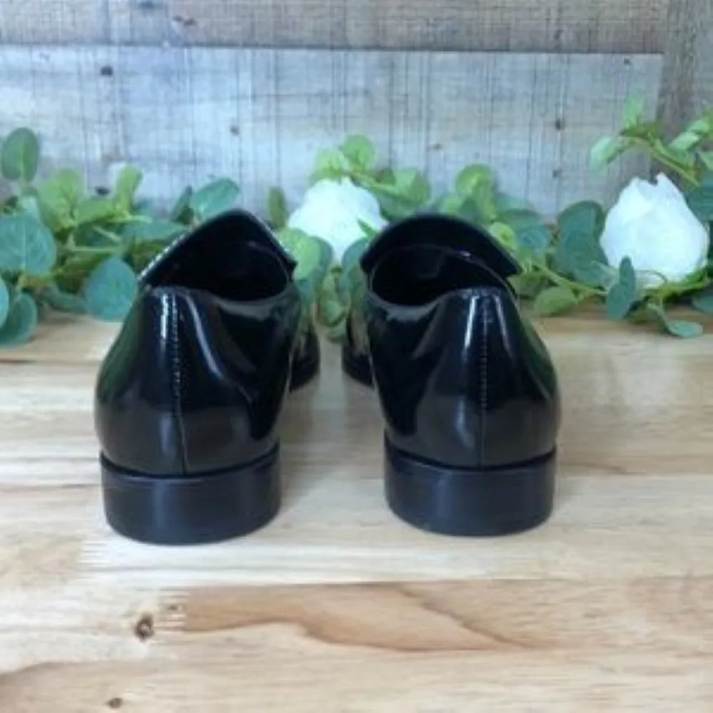 Opening Ceremony Leah Pearl Stitch Lining Oxford Flats 090, Black, 7 Us / 37 Eu