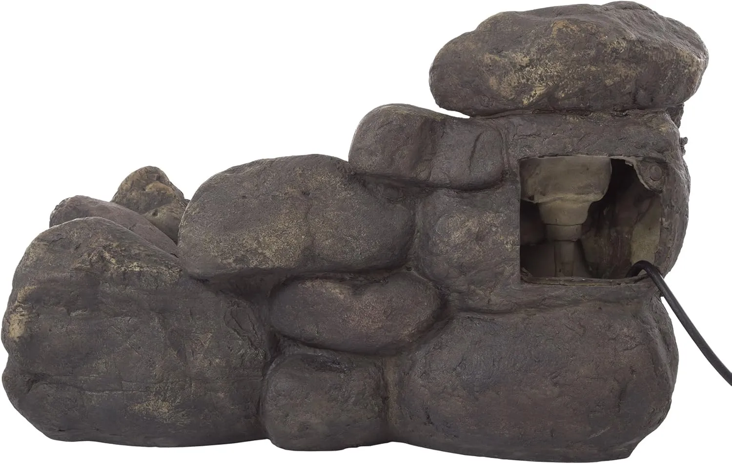 Outdoor Fountain with Polyresin Stone Waterfall – Water Feature with Realistic Appearance and Soothing Sound – Patio, Lawn, or Yard Art by Pure Garden