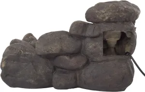 Outdoor Fountain with Polyresin Stone Waterfall – Water Feature with Realistic Appearance and Soothing Sound – Patio, Lawn, or Yard Art by Pure Garden