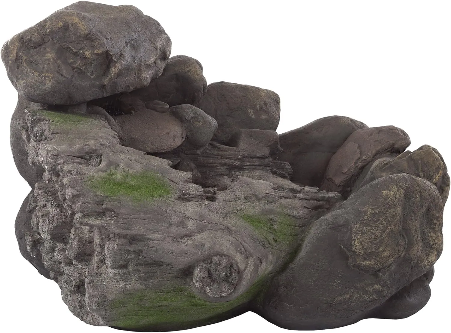 Outdoor Fountain with Polyresin Stone Waterfall – Water Feature with Realistic Appearance and Soothing Sound – Patio, Lawn, or Yard Art by Pure Garden