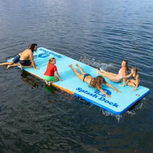 Overton's Splash Dock - 18' x 6' Inflatable Floating Water Mat - Inflatable Island for Lake or Pool