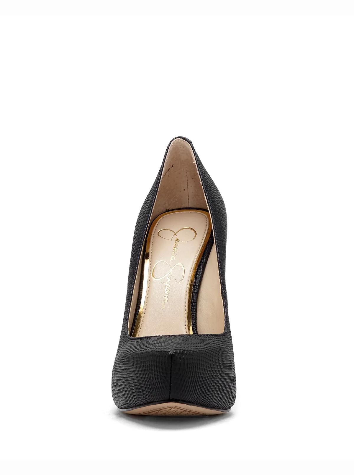 Parisah Platform Pump in Black Snake