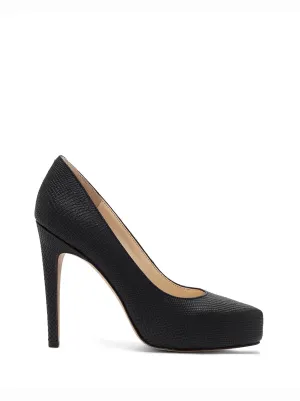 Parisah Platform Pump in Black Snake