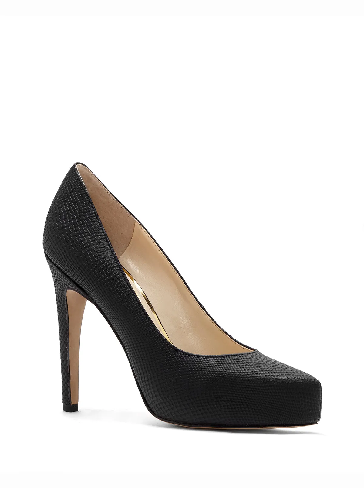 Parisah Platform Pump in Black Snake