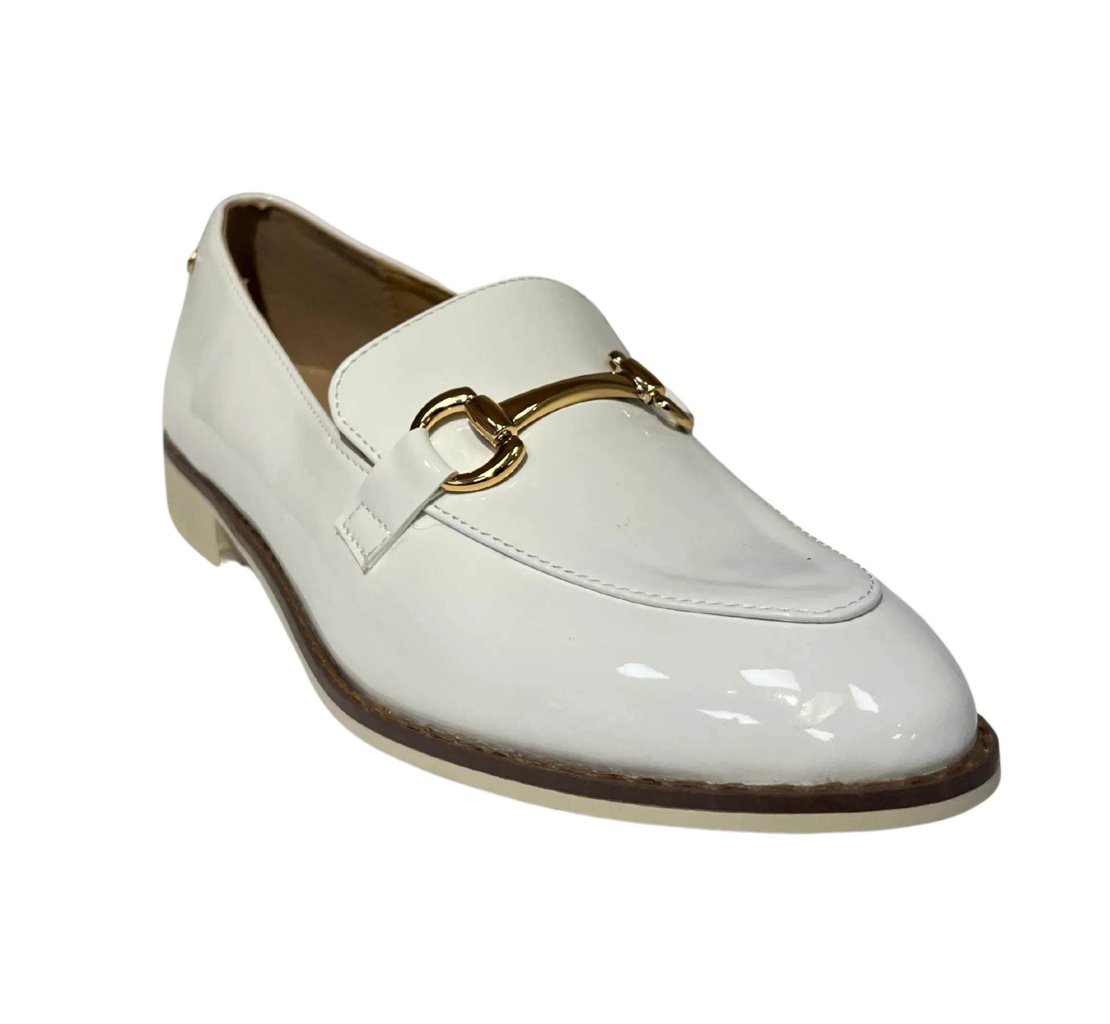 Patrizio Como Ladies Pertosa Slip On Loafer Shoe White