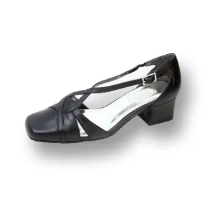 PEERAGE Alexa Women's Wide Width Leather Dress Pumps