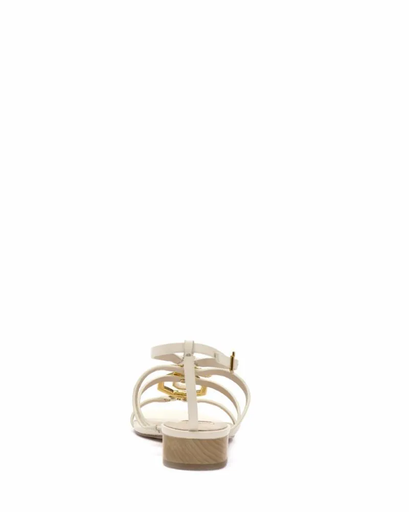 Performance-optimized Cie Octagonal Flat White Sandal Square Open EISSA Et Offer expires soon Leather Toe Louise Modern