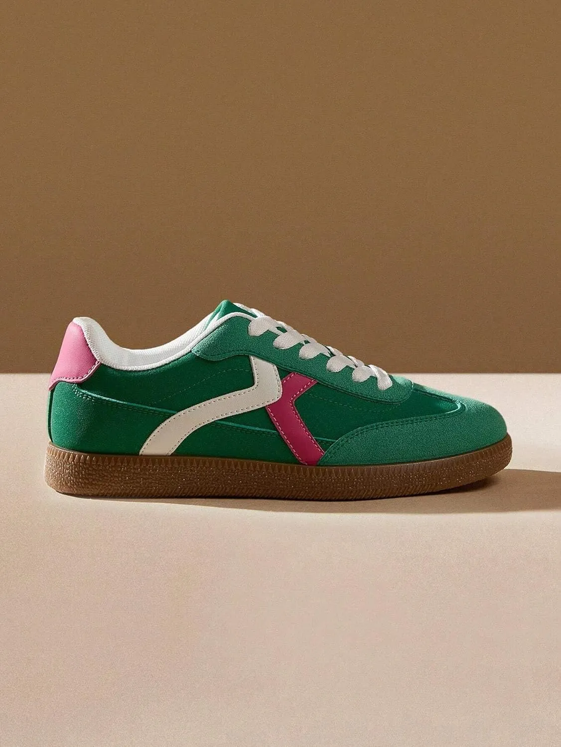 PU Leather Retro German Style Platform Sneakers Comfortable Casual Trainers for Women Spring Autumn Walking Streetwear Daily Fashion Shoes