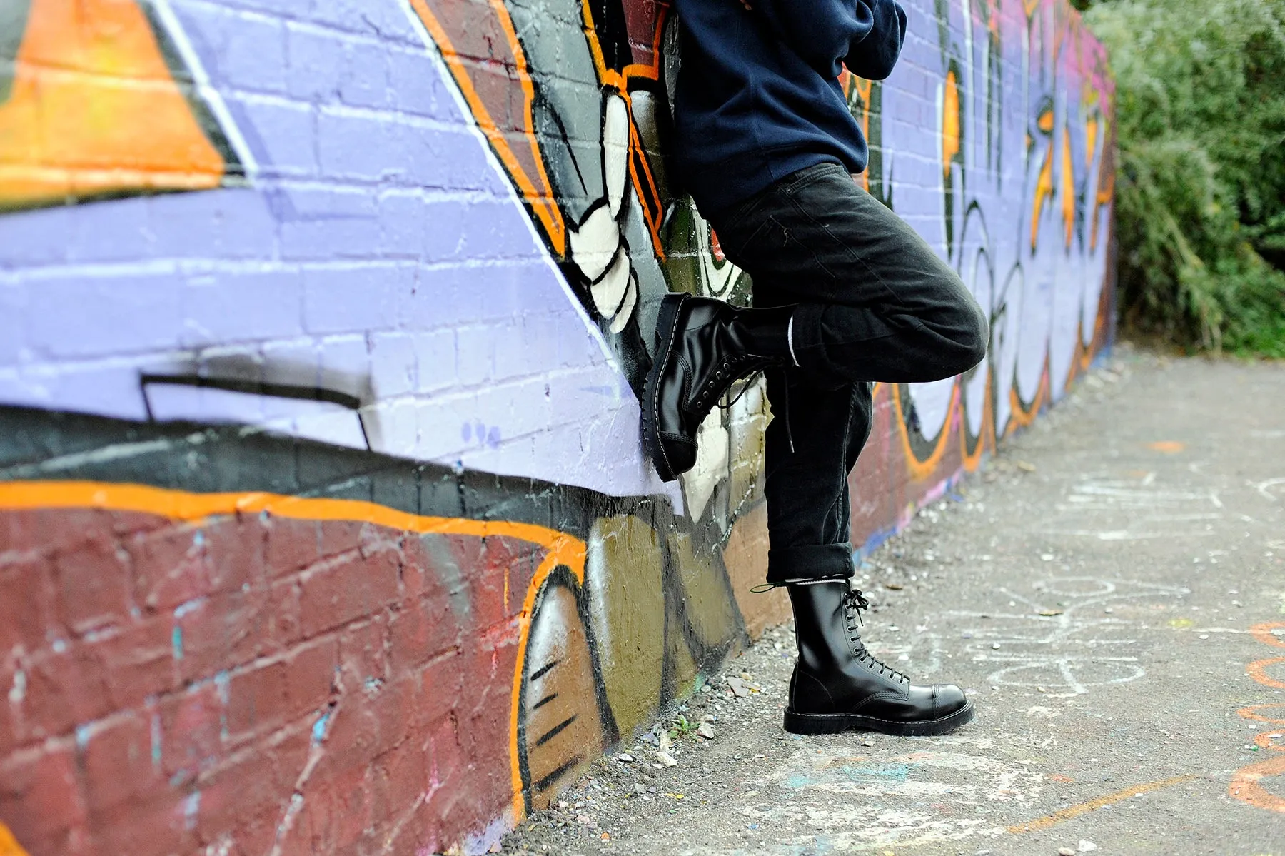 "Englander" Black 11 Eye Steel Toe Derby Boot