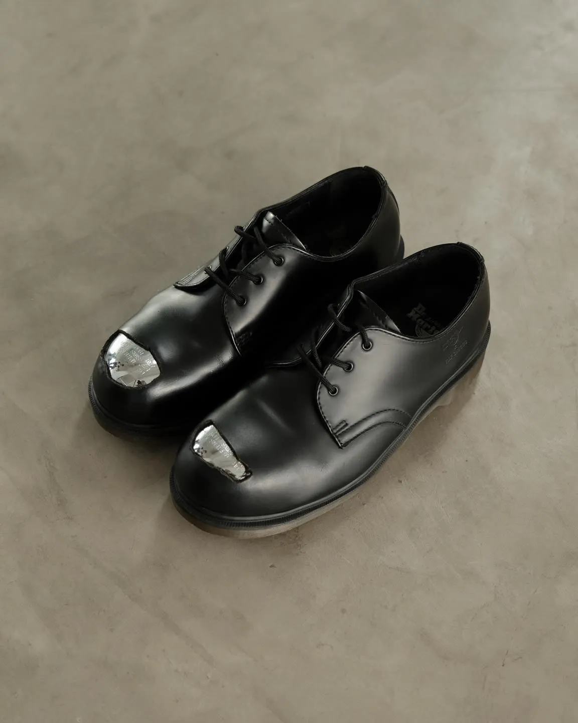 RAF SIMONSX D. MARTENS Cut Out Steel Toe Shoe