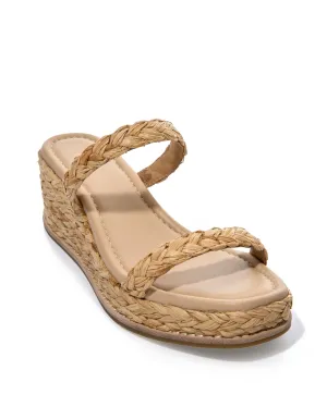 Raffia Wedge Sandal Natural