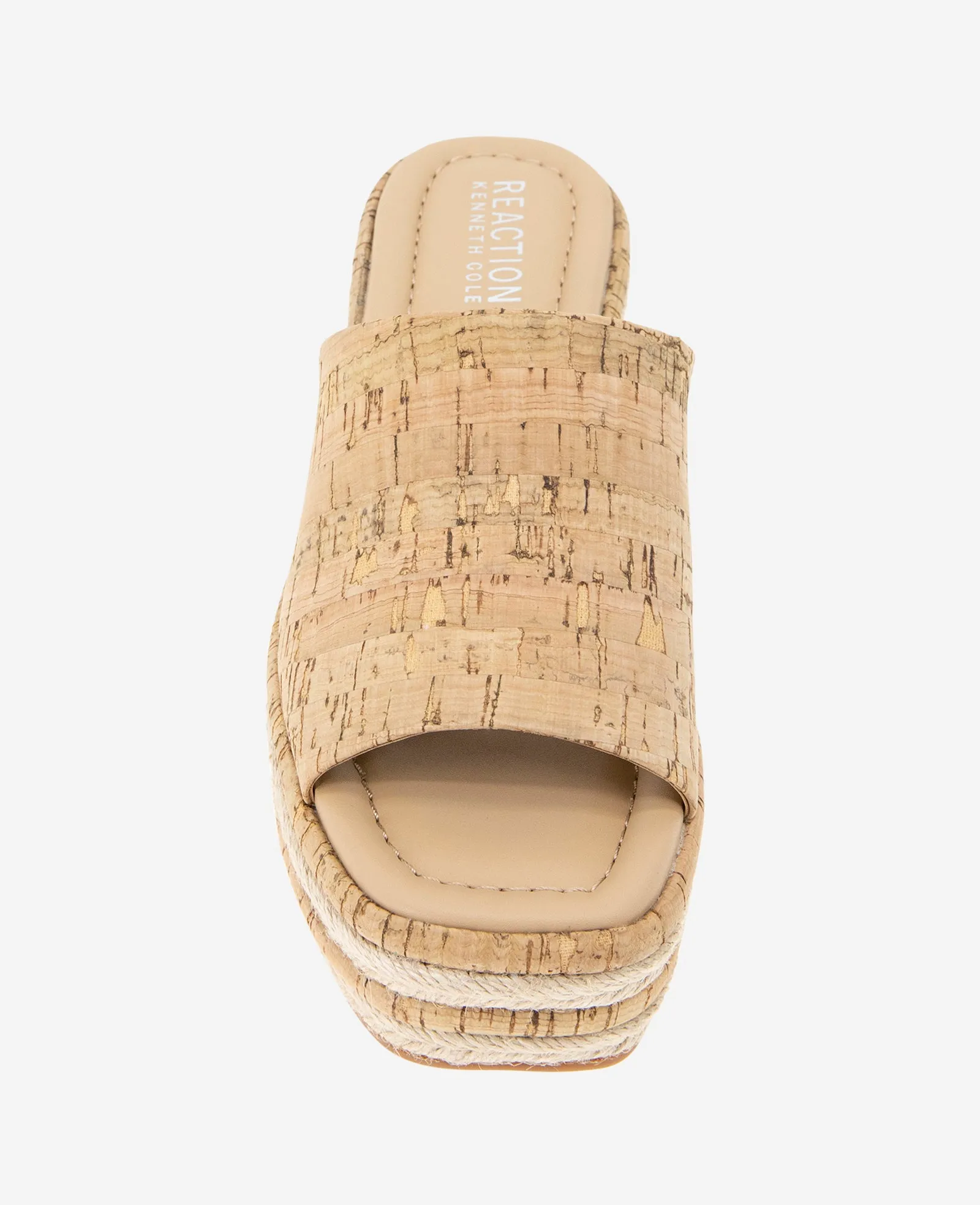 REACTION - Elissa Platform Cork Raffia Sandal