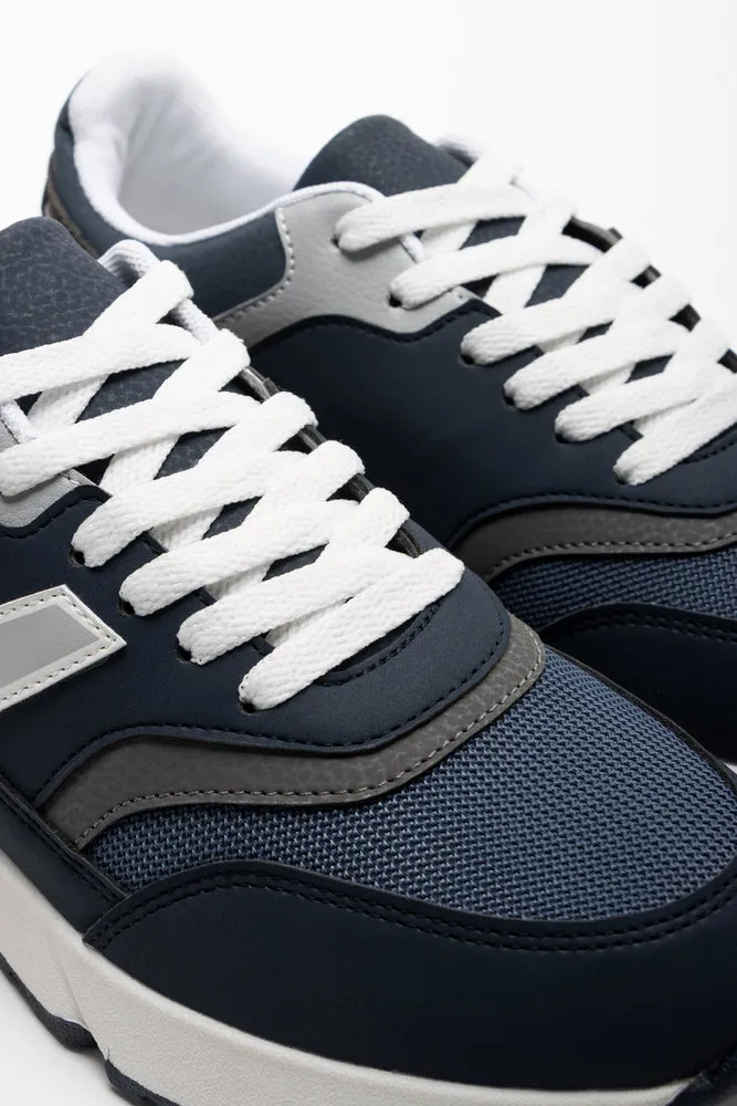 Retro Trainer Navy