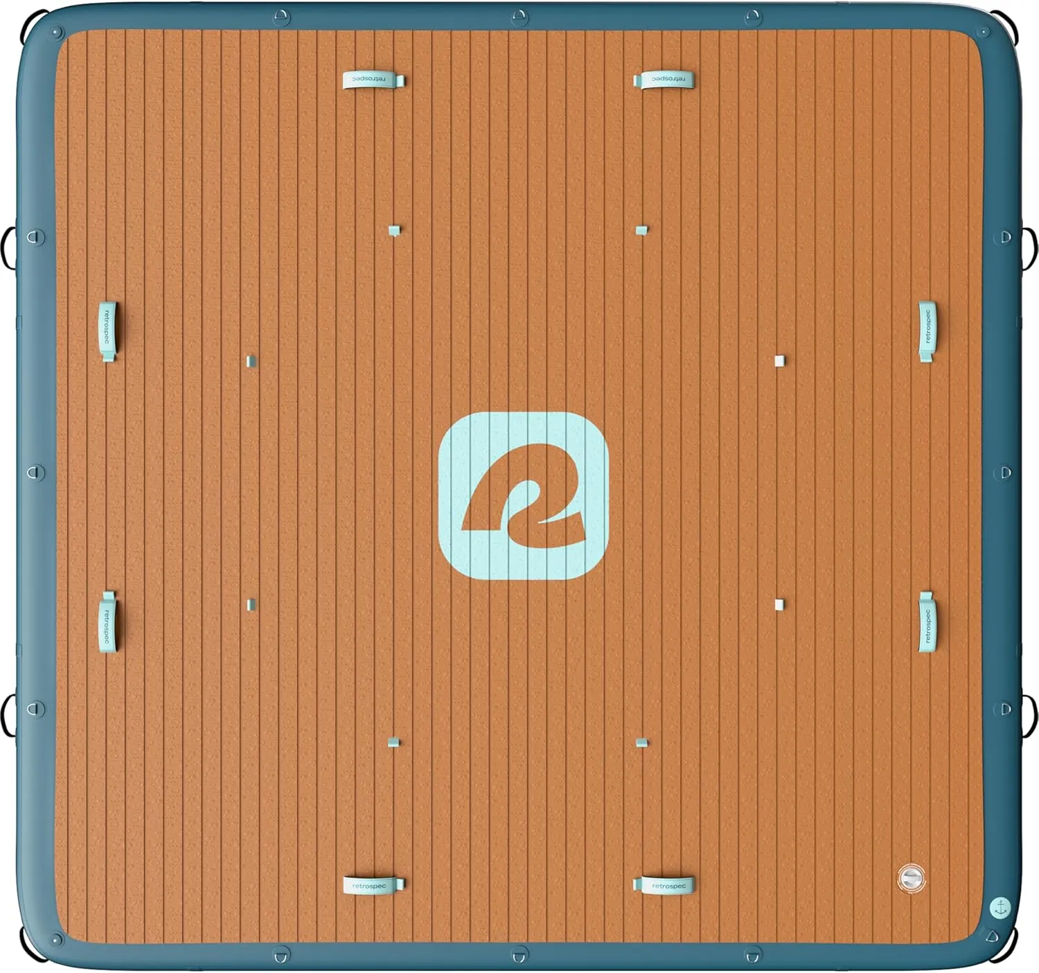 Retrospec Siesta Dock 7' & 10' XL Inflatable Floating Platform | Water Dock for Lakes, Pools, Boating - Portable Multi-Person Dock Floating Island Raft with Dual-Action Pump & Carrying Bag