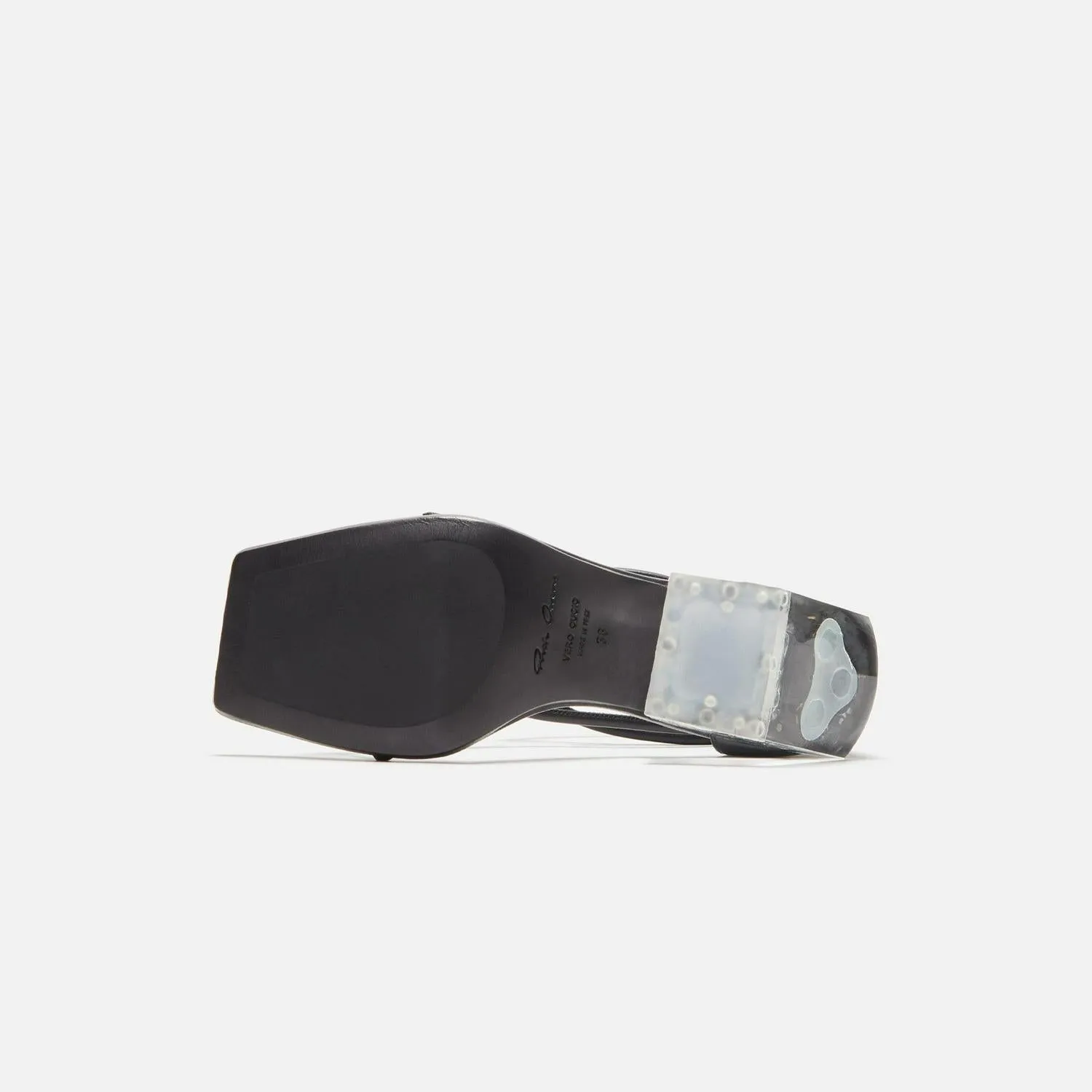 Rick Owens Sliver Sandal Black Clear rrorp01d2822-llp0-90 Slide Slippers Sandals
