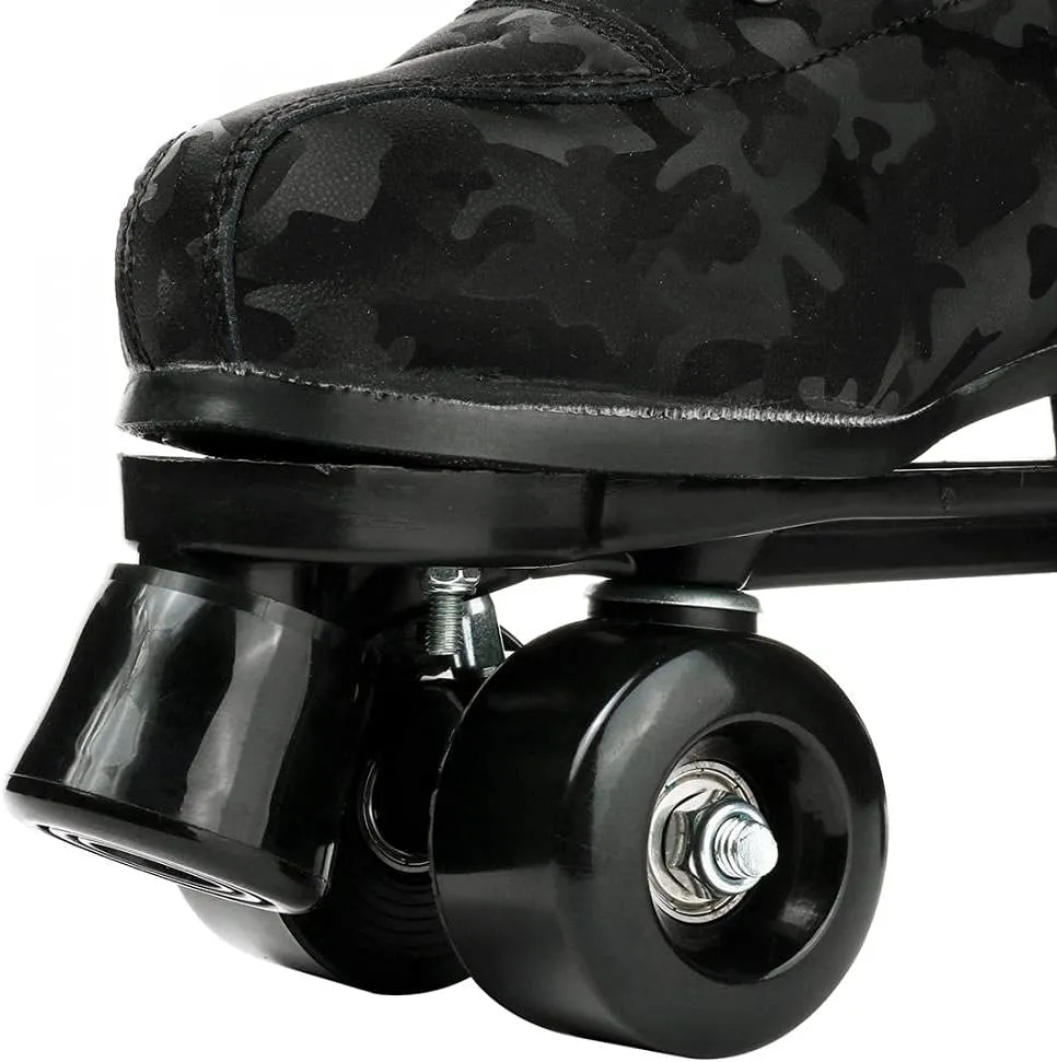Risup Classic High-Top Skates - Double-Row, Four-Wheel Roller Skates for Women, Men, Unisex - Cowhide Shoes