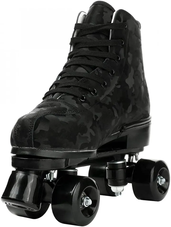 Risup Classic High-Top Skates - Double-Row, Four-Wheel Roller Skates for Women, Men, Unisex - Cowhide Shoes