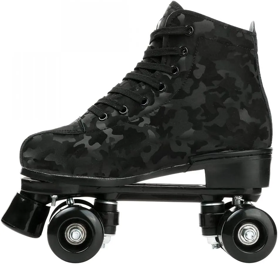 Risup Classic High-Top Skates - Double-Row, Four-Wheel Roller Skates for Women, Men, Unisex - Cowhide Shoes