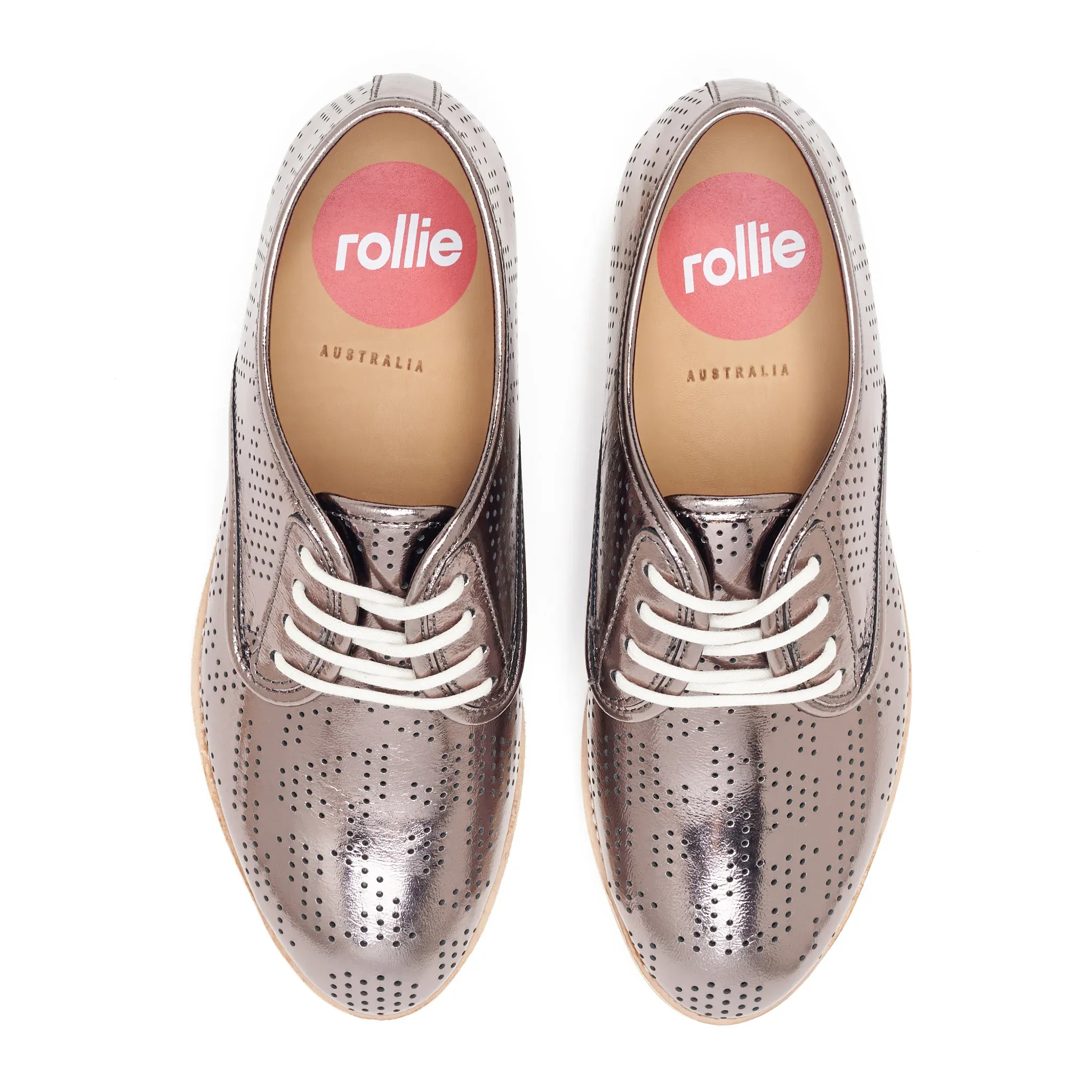 Rollie - Derby Maze Pewter Crinkle/Black