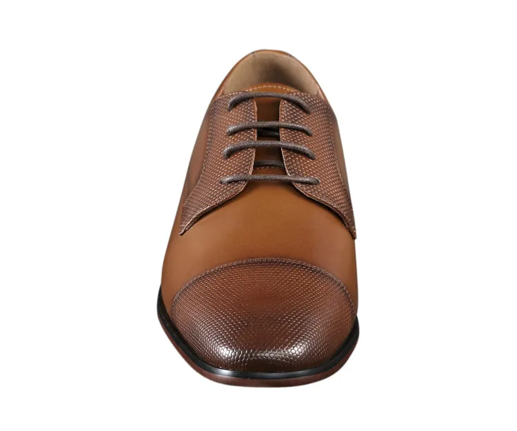 Russo Cognac Cap Toe Shoes