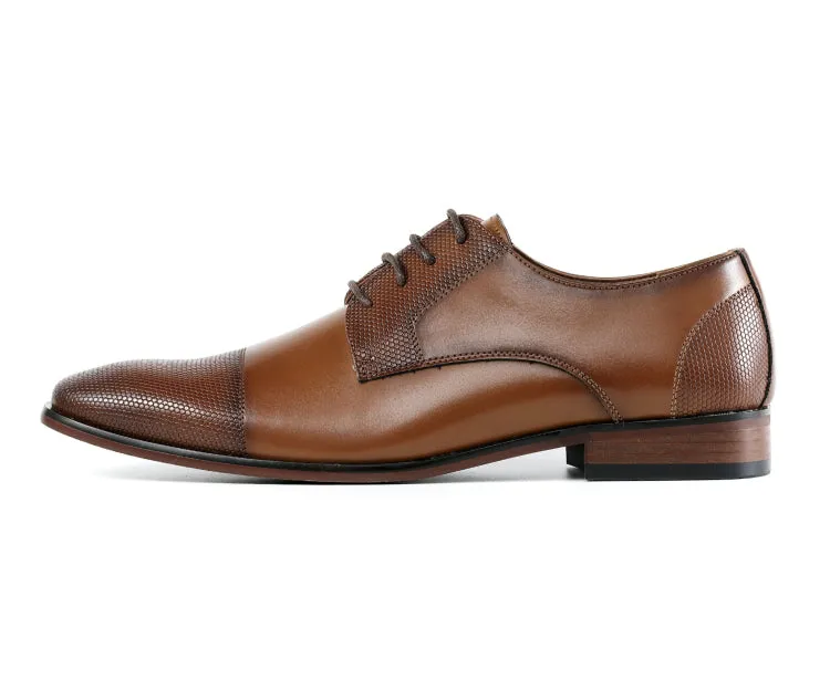 Russo Cognac Cap Toe Shoes