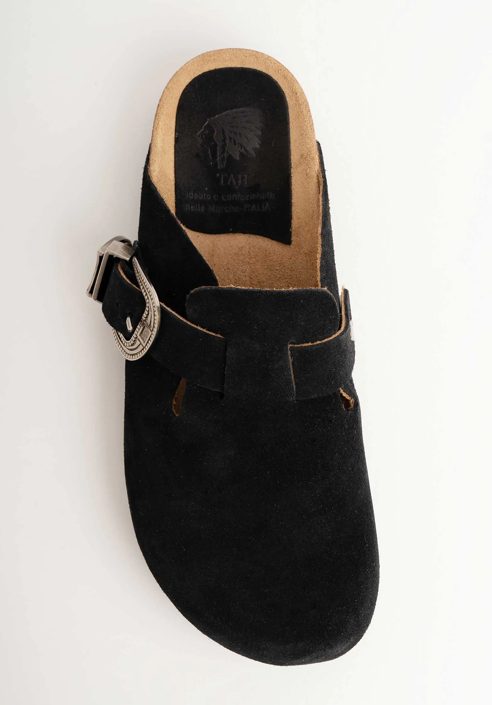 Sandal Donna Sabot Suede Nero