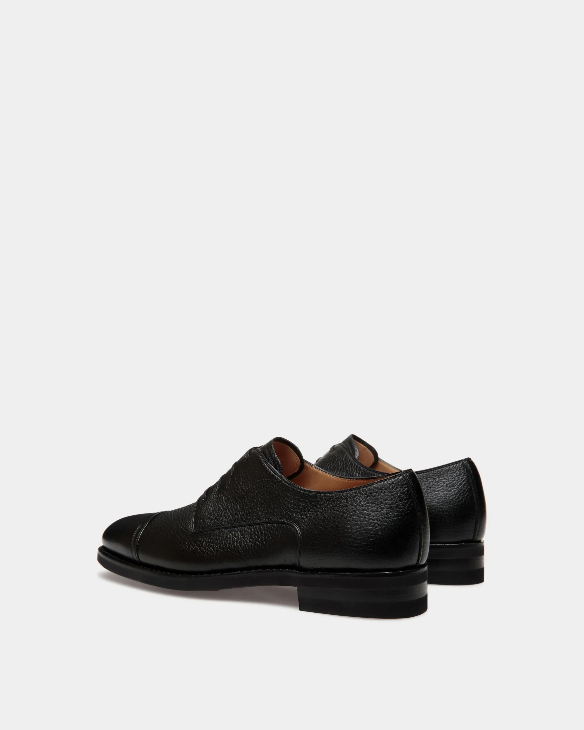 Scribe Un Derby in Black Deer Leather