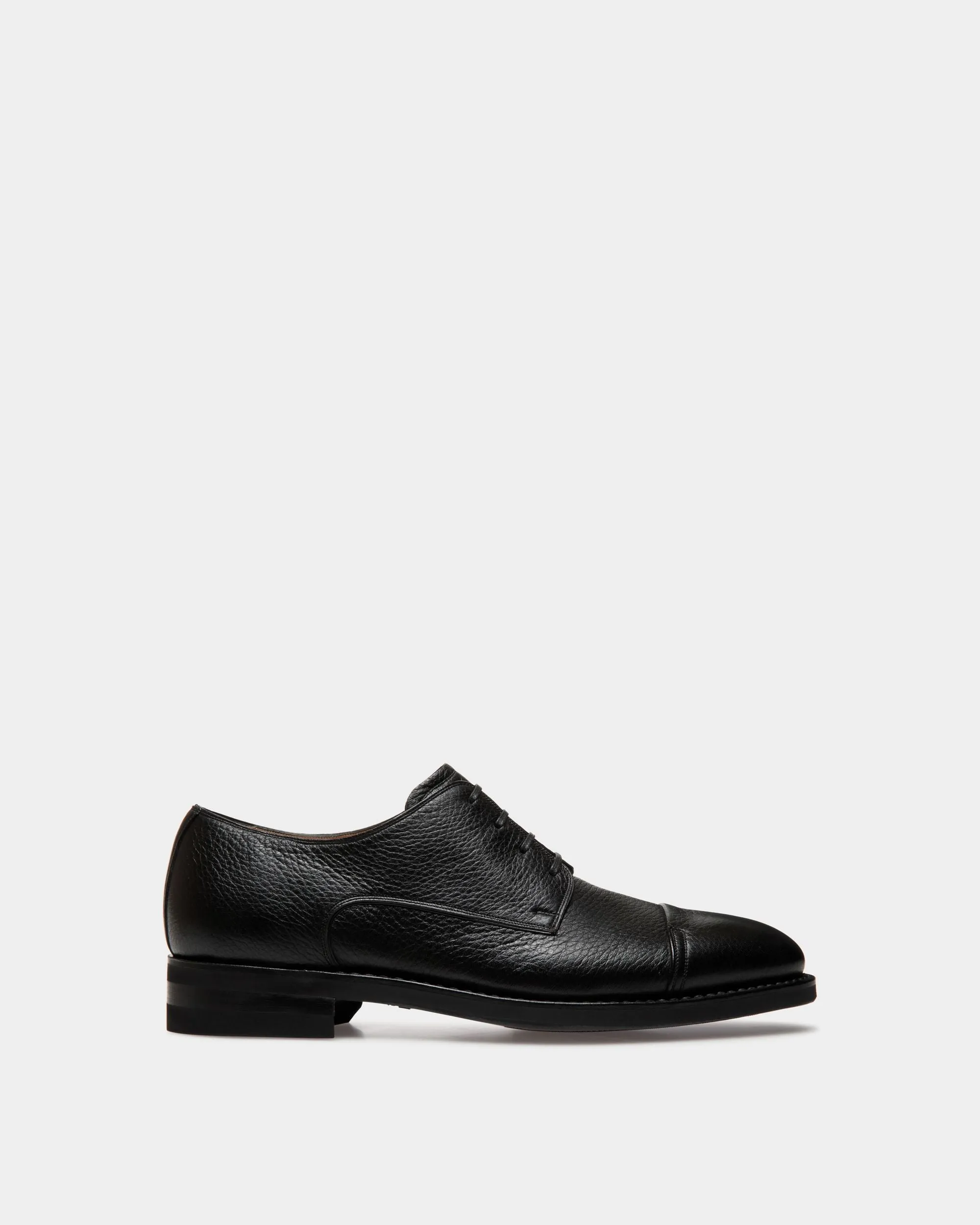 Scribe Un Derby in Black Deer Leather
