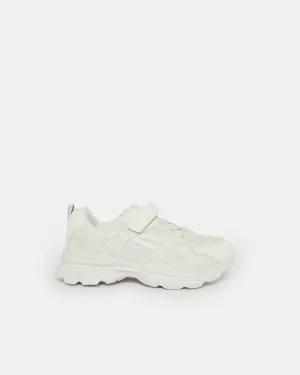 Senior Girls White Velcro Trainer