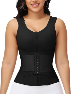 SHAPSHE Waist Trainer for Women Corset Shapewear Tummy Control Tank Tops Waist Cincher Body Shaper Postpartum Workout Bra