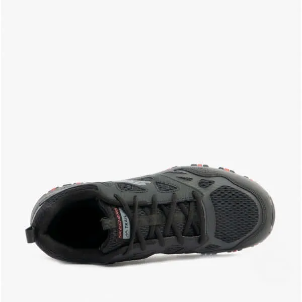 Skechers 237265/BKCC HILLCREST Mens Leather Overlay Trainers Black/Charcoal