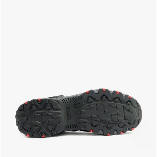 Skechers 237265/BKCC HILLCREST Mens Leather Overlay Trainers Black/Charcoal