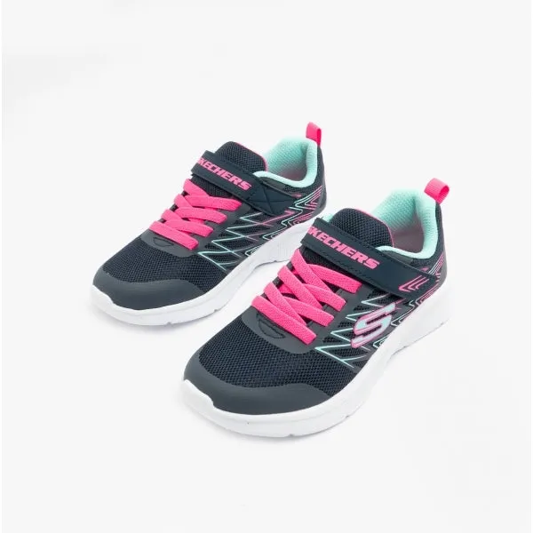 Skechers 302468L/NVY MICROSPEC - BOLD DELIGHT Girls Trainers Navy