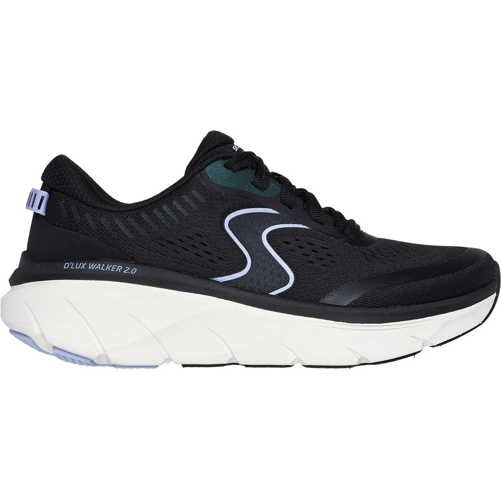 Skechers Women's D'Lux Walker 2.0 Active Pace Trainer in Black/Lavender
