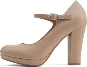 Soda “Ayden” ~ Women Mary Jane Ankle Strap Cushion High Heel Pump Shoe
