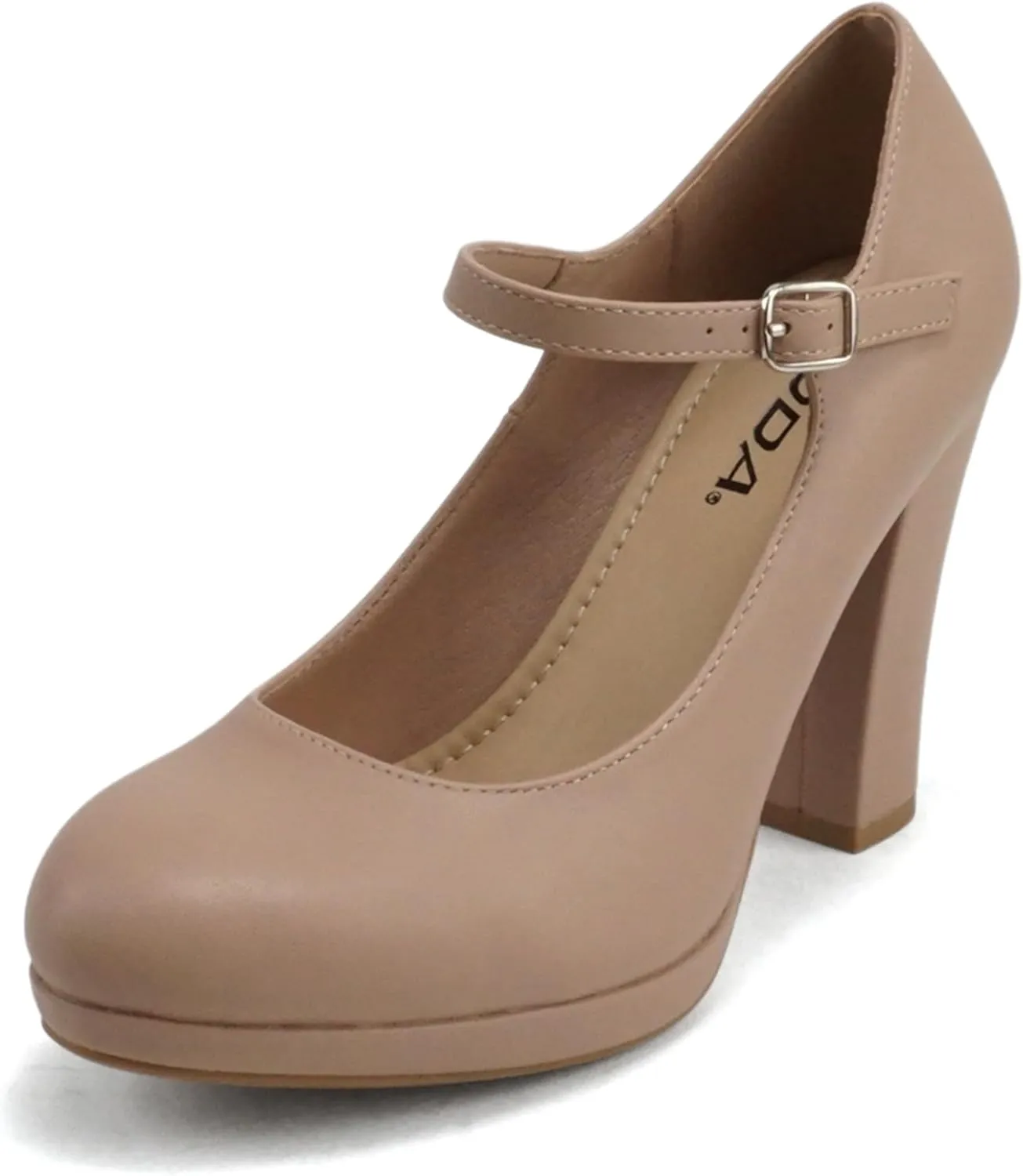 Soda “Ayden” ~ Women Mary Jane Ankle Strap Cushion High Heel Pump Shoe