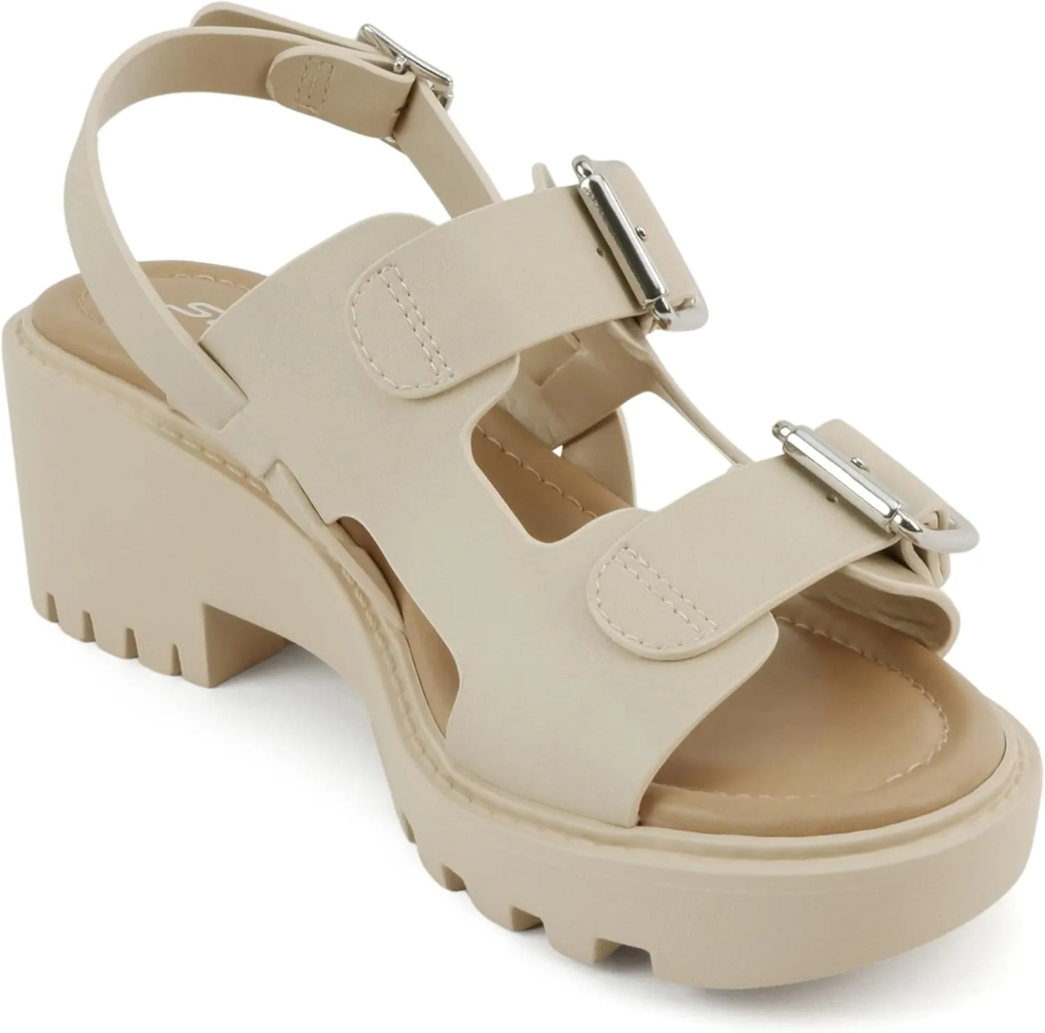 Soda “Galaxy” ~ Women Open Toe Fisherman Lug Sole Low Heeled Sandals