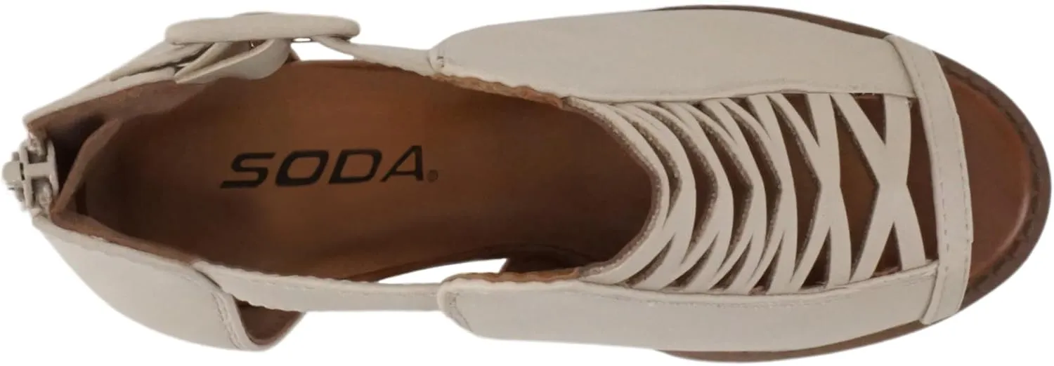 Soda Womens Fashion Aran Open Toe Heel Sandal